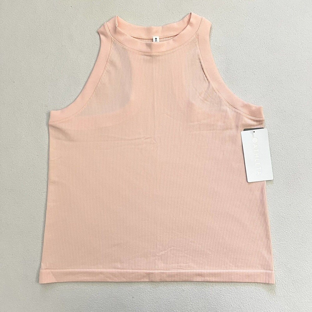 NWT Athleta Women Ballerina Gown Pink Renew Seamless Racerback Tank 530130 1X